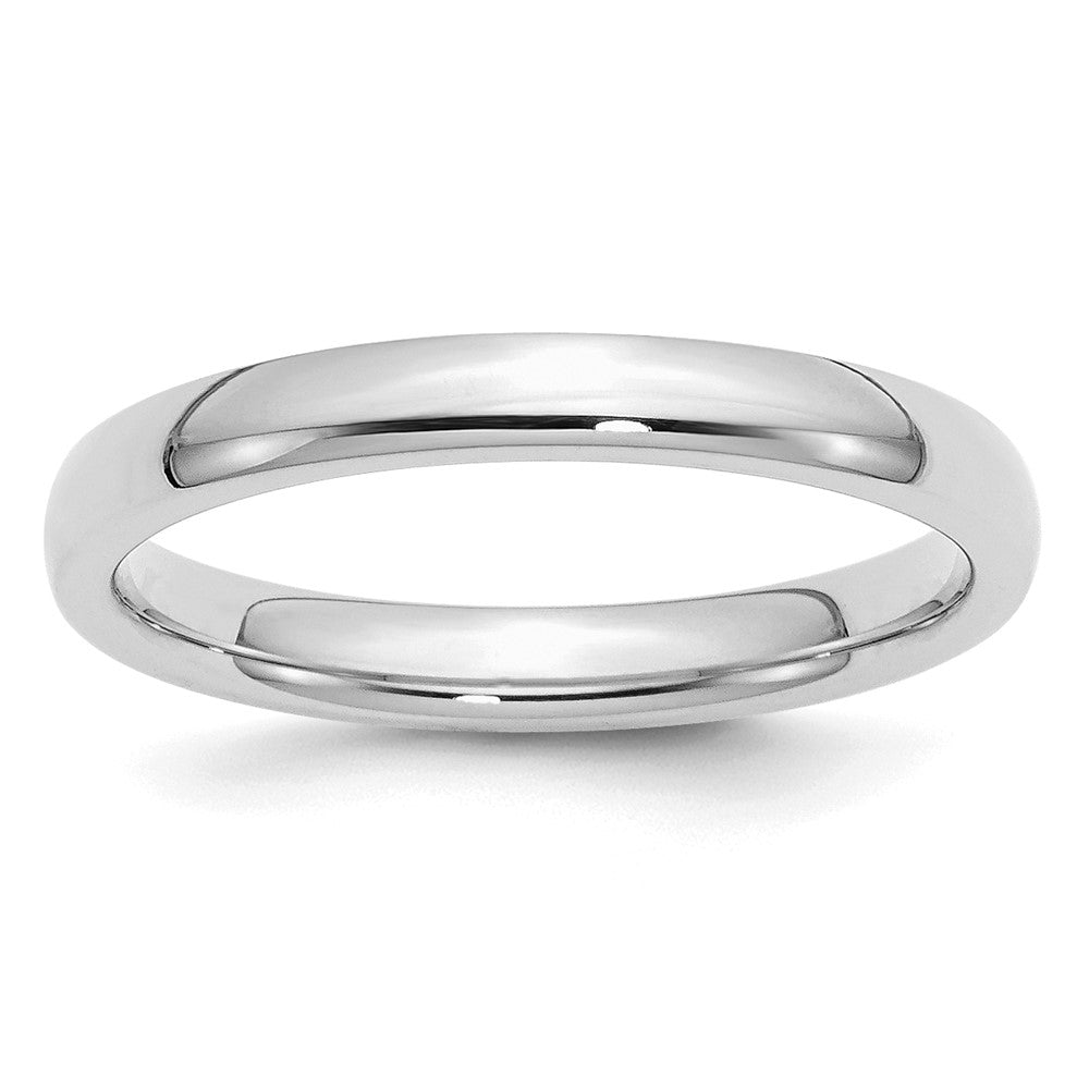 Sterling Silver Rhodium-plated 3mm Comfort Fit Size 13 Band