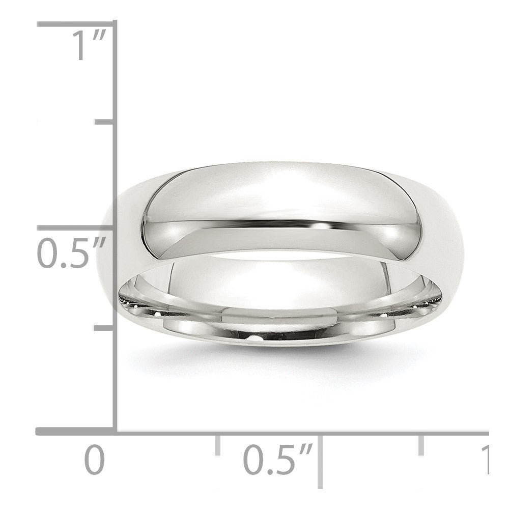 Sterling Silver 6mm Comfort Fit Size 8.5 Band