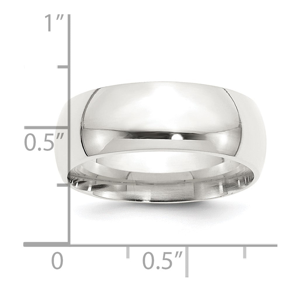 Sterling Silver 8mm Comfort Fit Size 12 Band