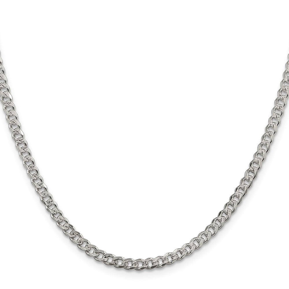 Sterling Silver 3.8mm PavÇ Curb Chain