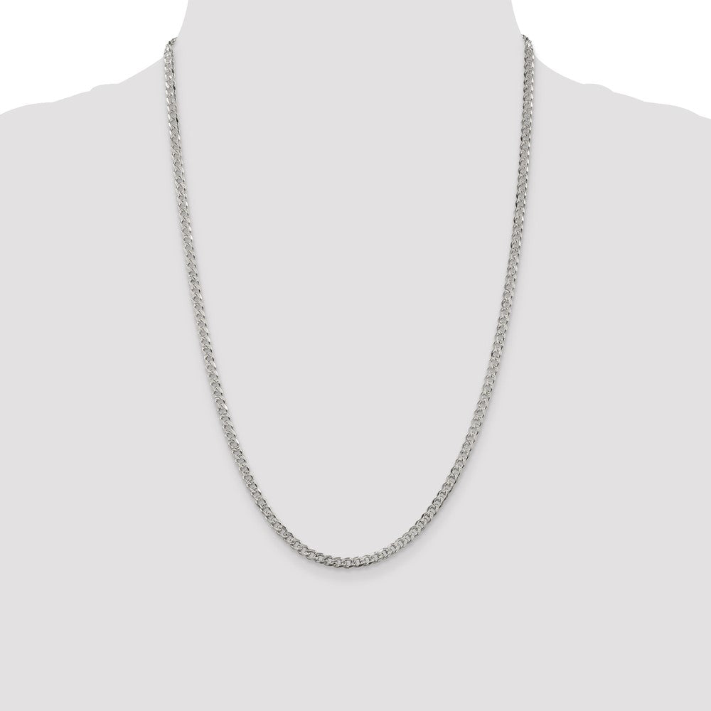 Sterling Silver 3.8mm Pav√á Curb Chain