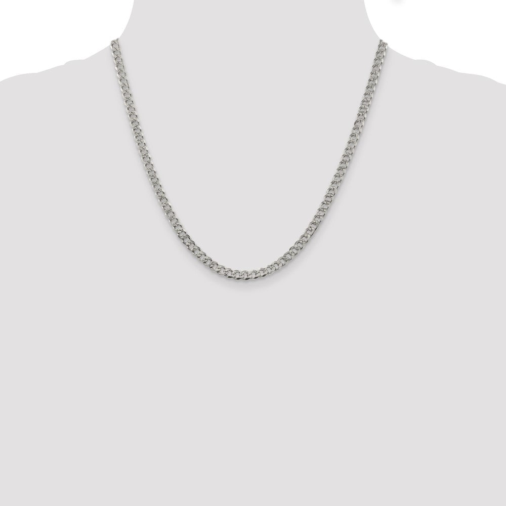 Sterling Silver 4.5mm Pav√á Curb Chain