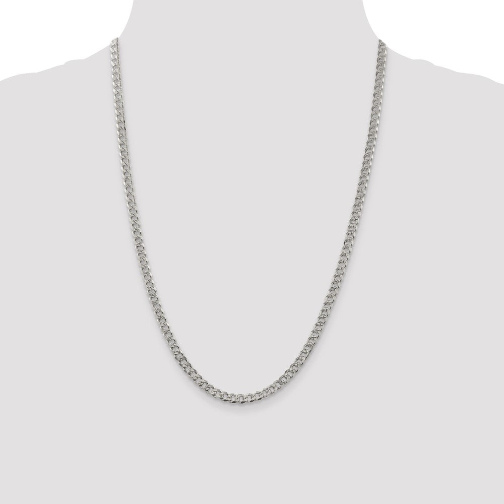 Sterling Silver 4.5mm Pav√á Curb Chain