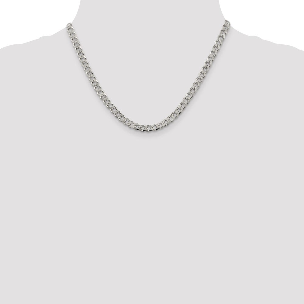 Sterling Silver 5.5mm Pav√á Curb Chain