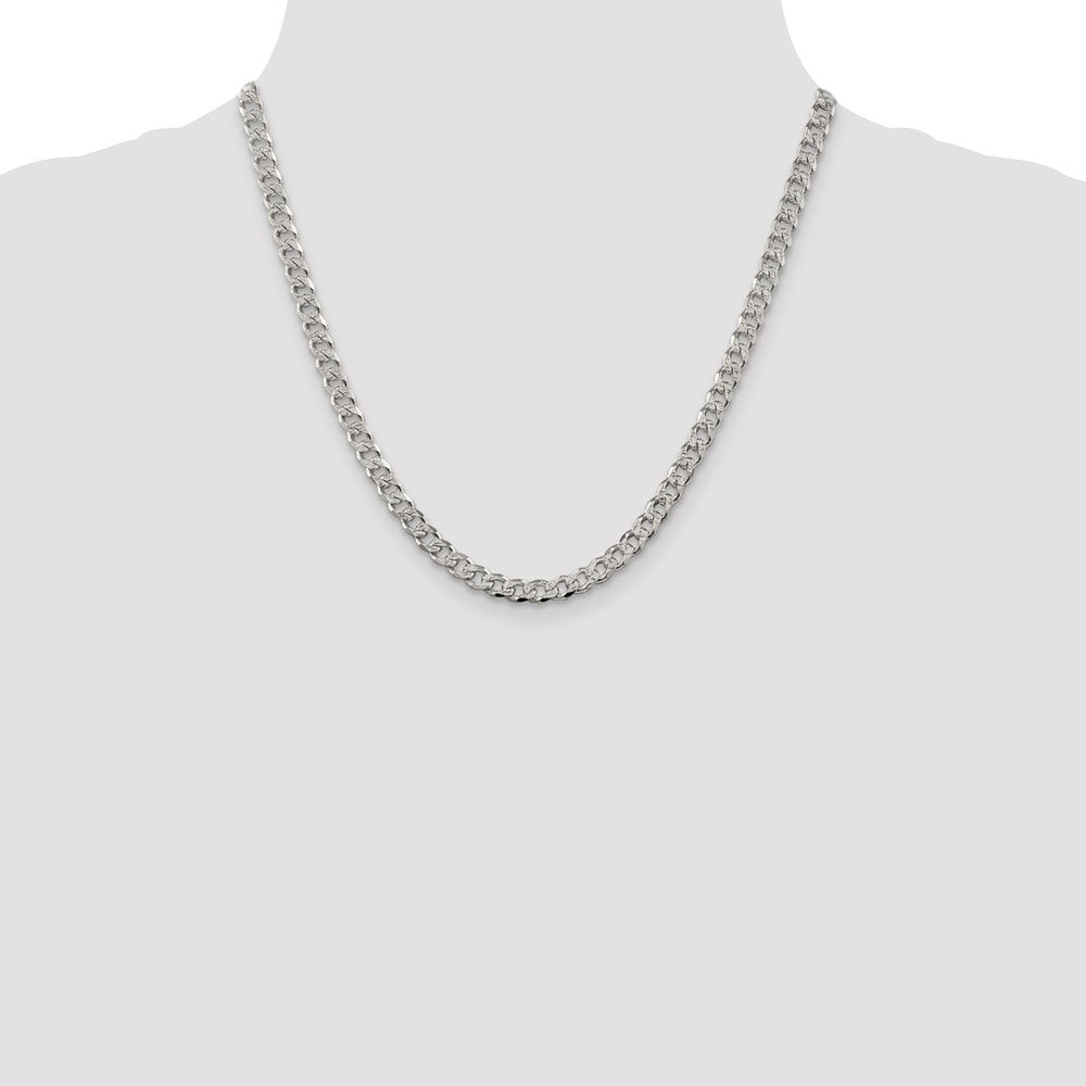 Sterling Silver 5.5mm Pav√á Curb Chain