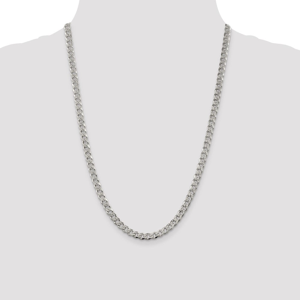 Sterling Silver 5.5mm PavÇ Curb Chain