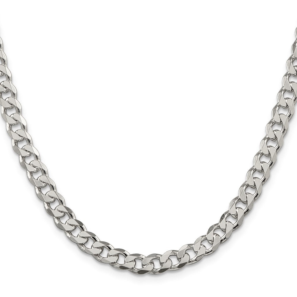 Sterling Silver 7mm Pav√á Curb Chain