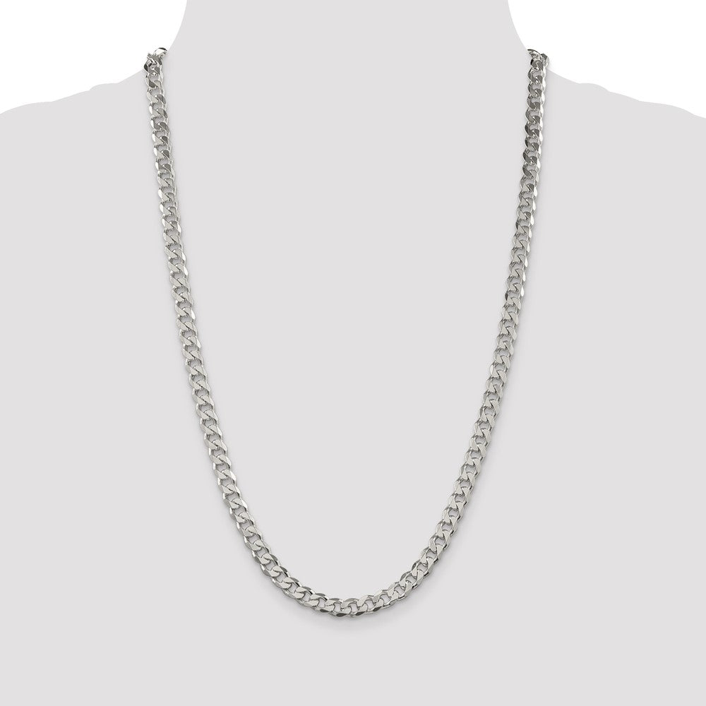 Sterling Silver 7mm Pav√á Curb Chain