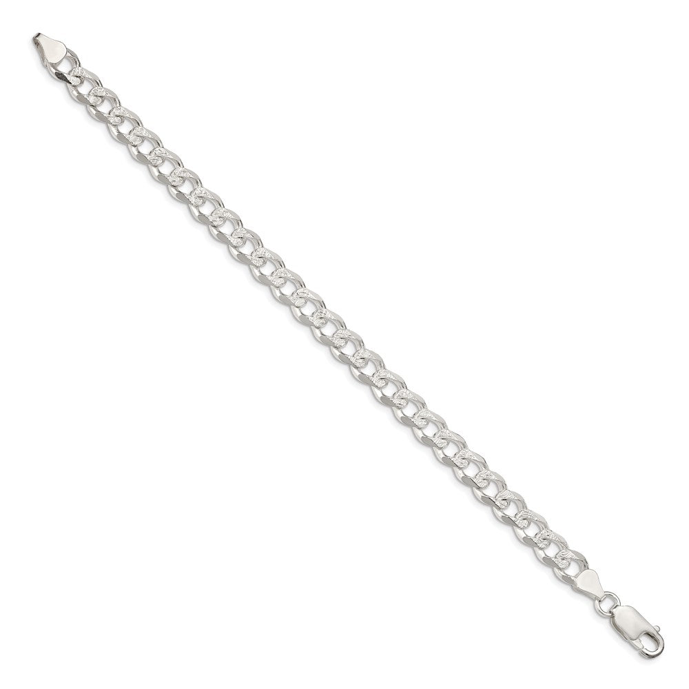 Sterling Silver 7.5mm Pav√á Curb Chain