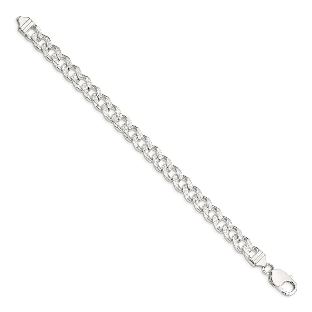 Sterling Silver 9.3mm Pav√á Curb Chain