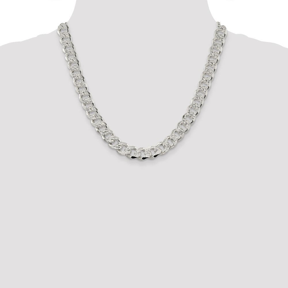 Sterling Silver 11.0mm Pav√á Curb Chain