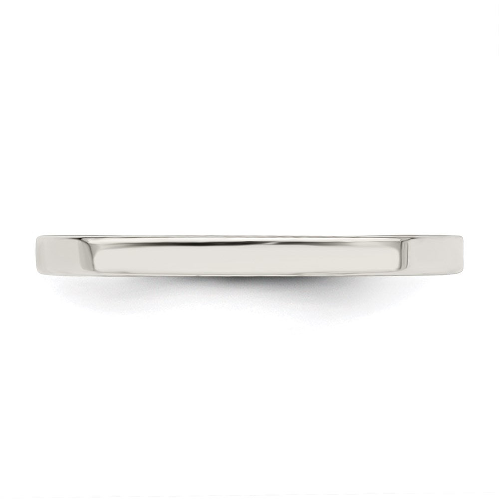 Sterling Silver 2mm Comfort Fit Flat Size 12 Band