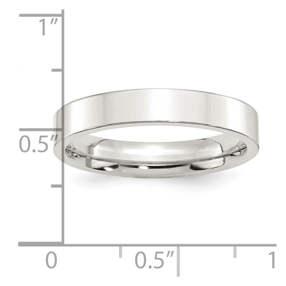 Sterling Silver 4mm Comfort Fit Flat Size 4.5 Band