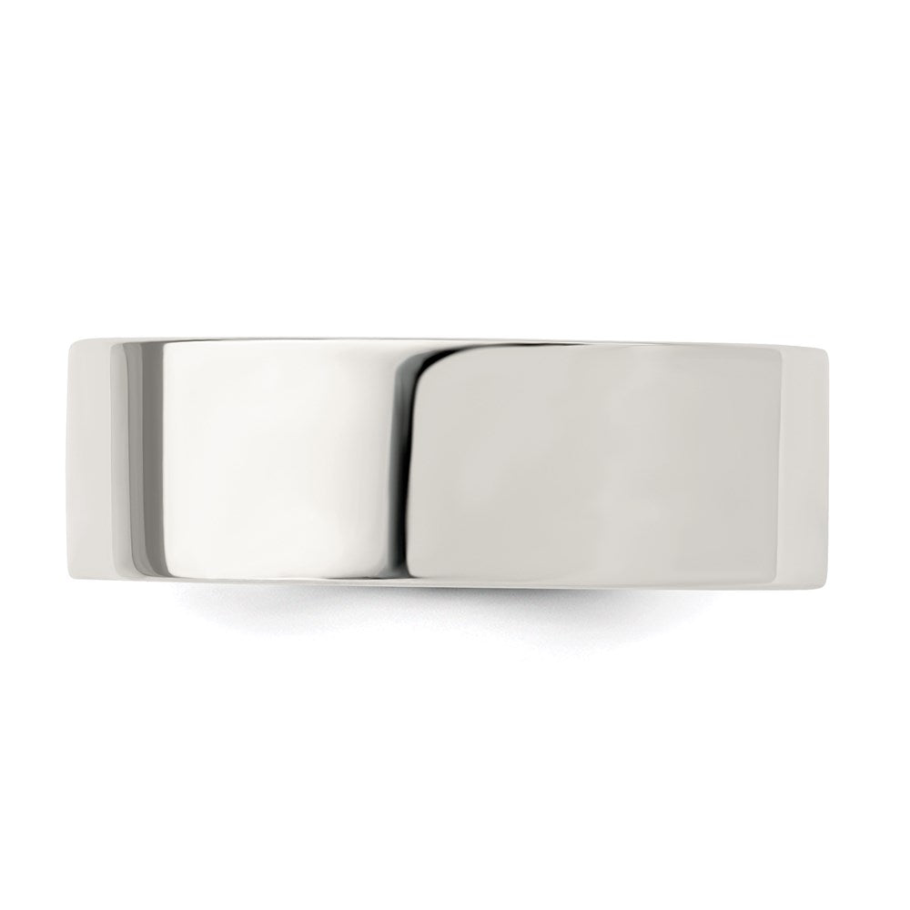 Sterling Silver 7mm Comfort Fit Flat Size 12.5 Band