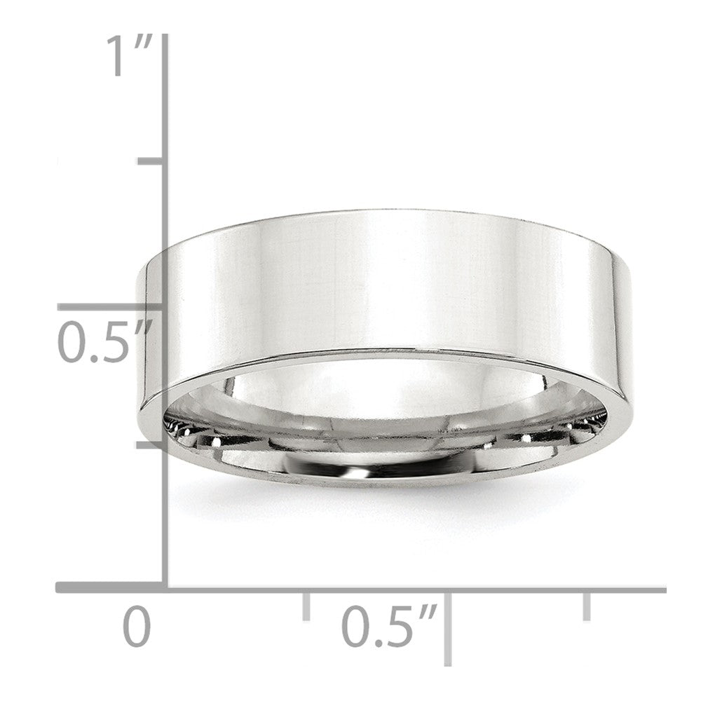Sterling Silver 7mm Comfort Fit Flat Size 12.5 Band