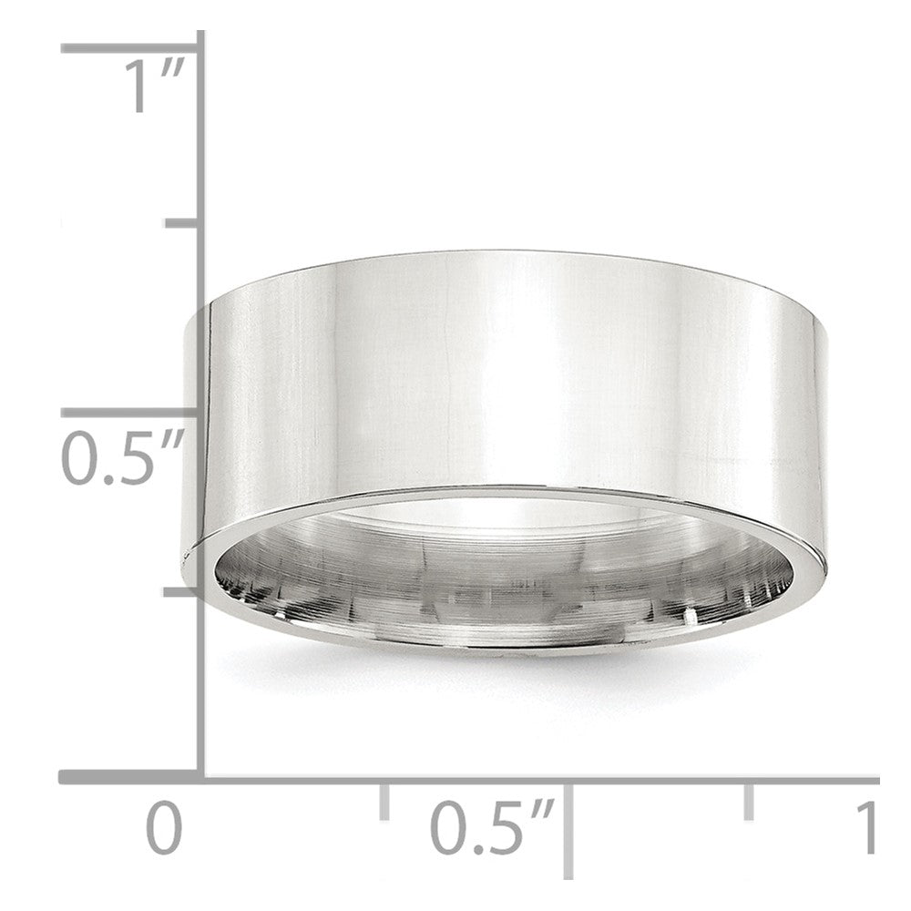 Sterling Silver 9mm Comfort Fit Flat Size 10.5 Band