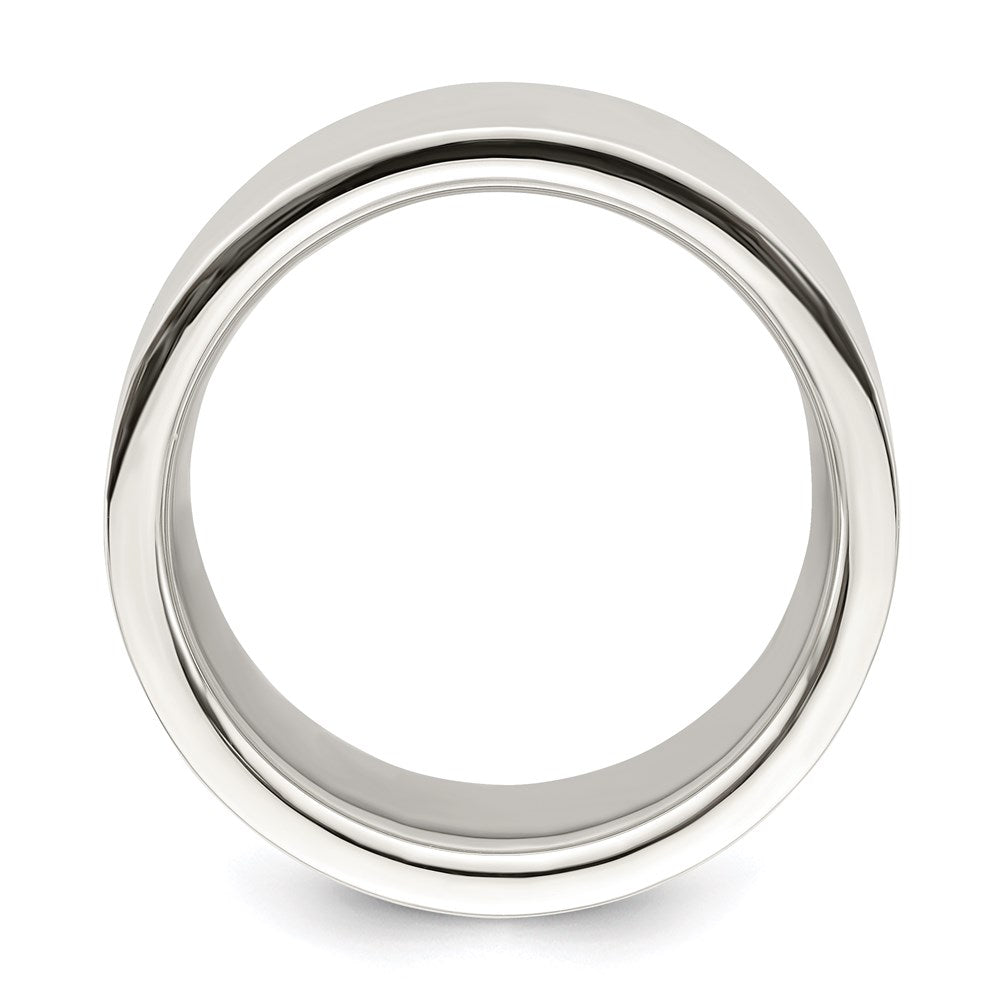 Sterling Silver 12mm Comfort Fit Flat Size 10 Band