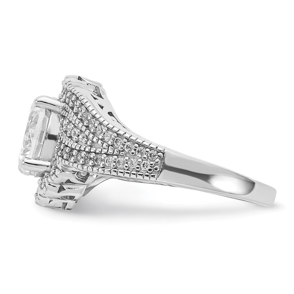 Cheryl M Sterling Silver 100-Facet CZ Ring