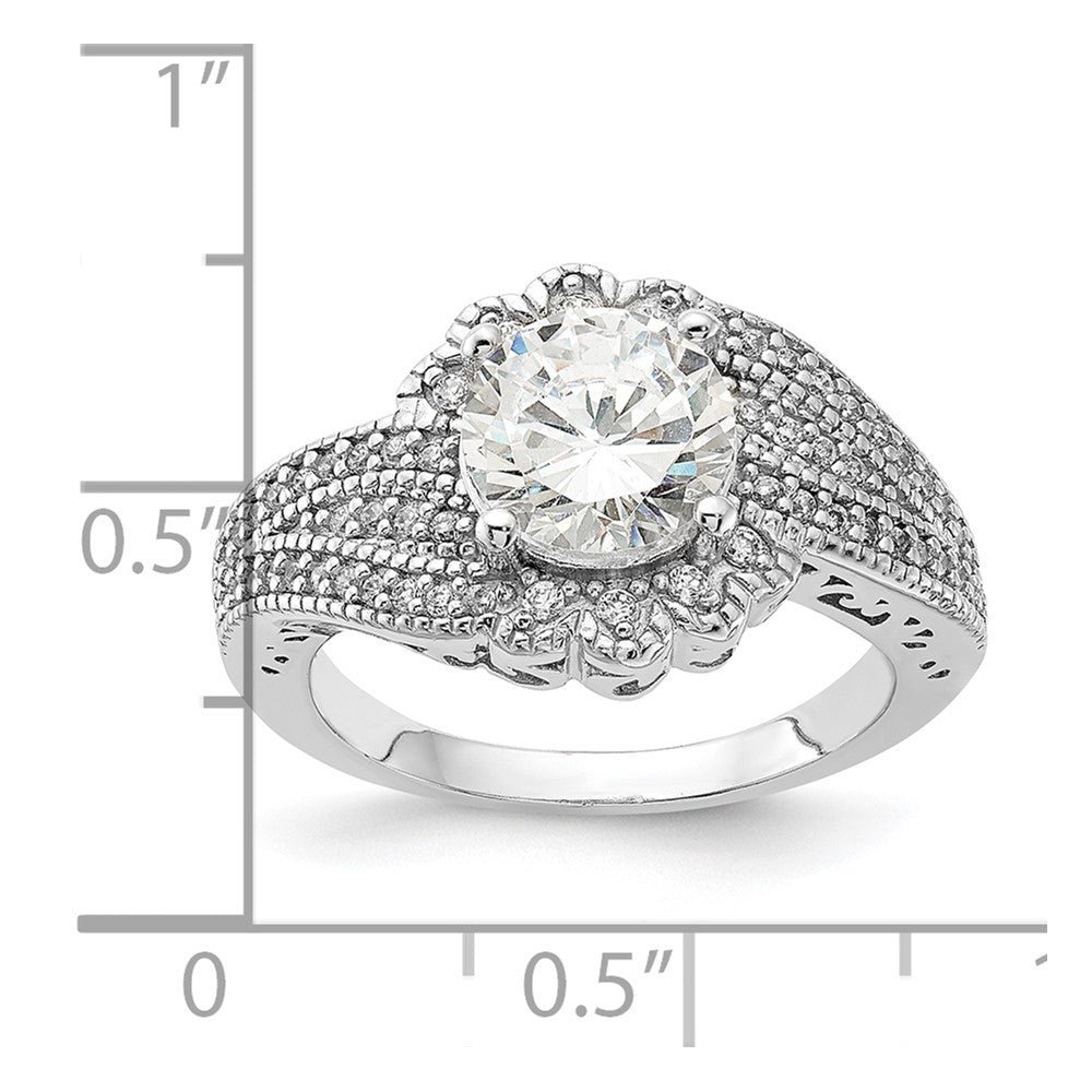 Cheryl M Sterling Silver 100-Facet CZ Ring