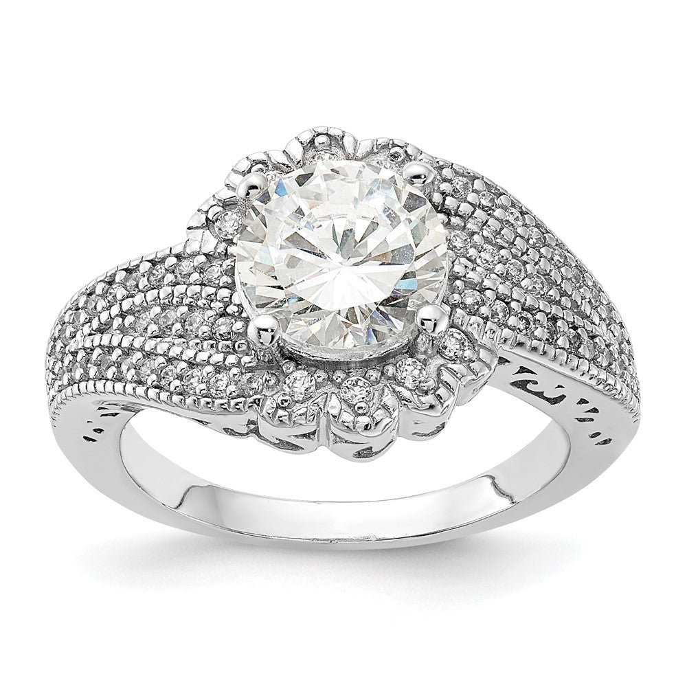 Cheryl M Sterling Silver 100-Facet CZ Ring