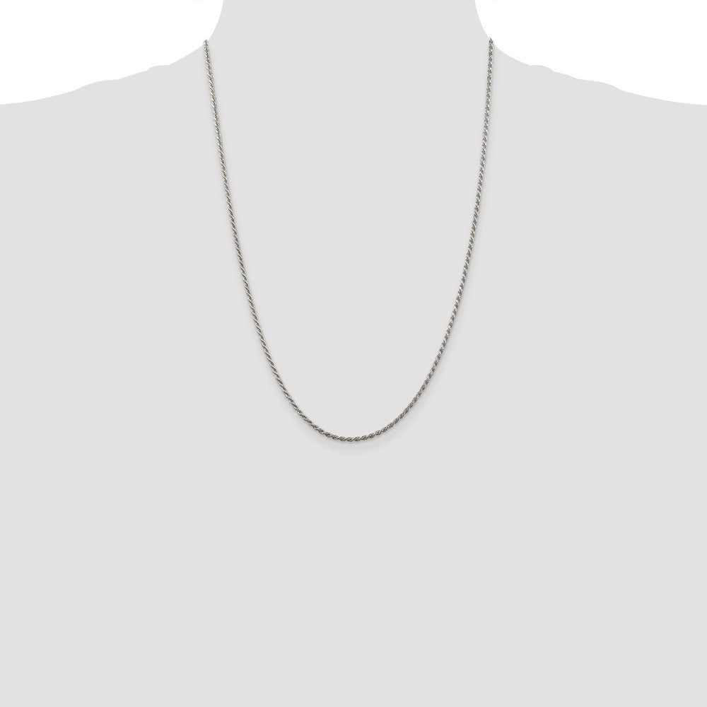 Sterling Silver 1.85mm Diamond-cut Rope Chain