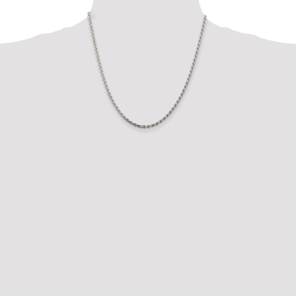 Sterling Silver 2.75mm Diamond-cut Rope Chain