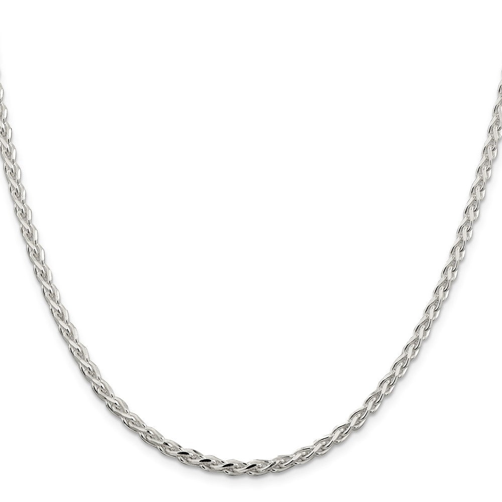 Sterling Silver 3.5mm Diamond-cut Spiga Chain