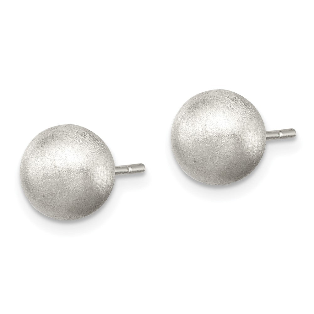 Sterling Silver Polished 8mm Laser-cut Post Earrings