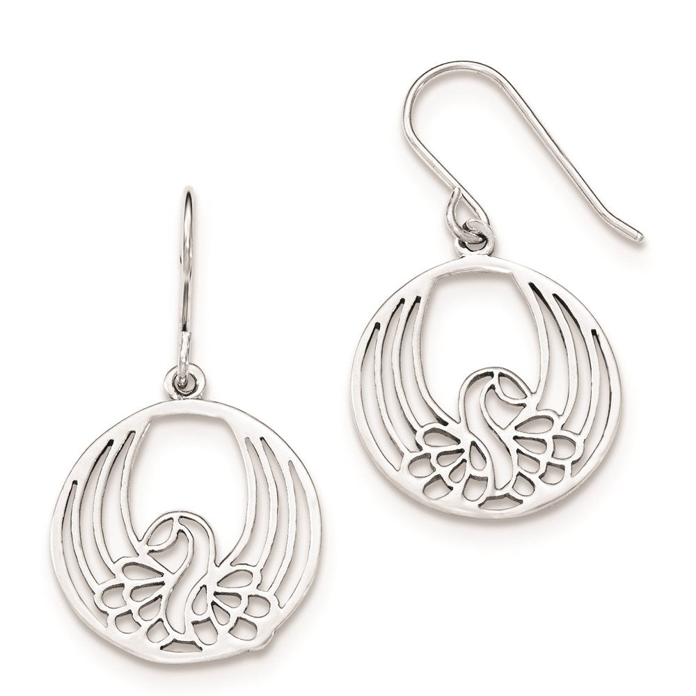 Sterling Silver Polished Dangle Shepherd Hook Earrings