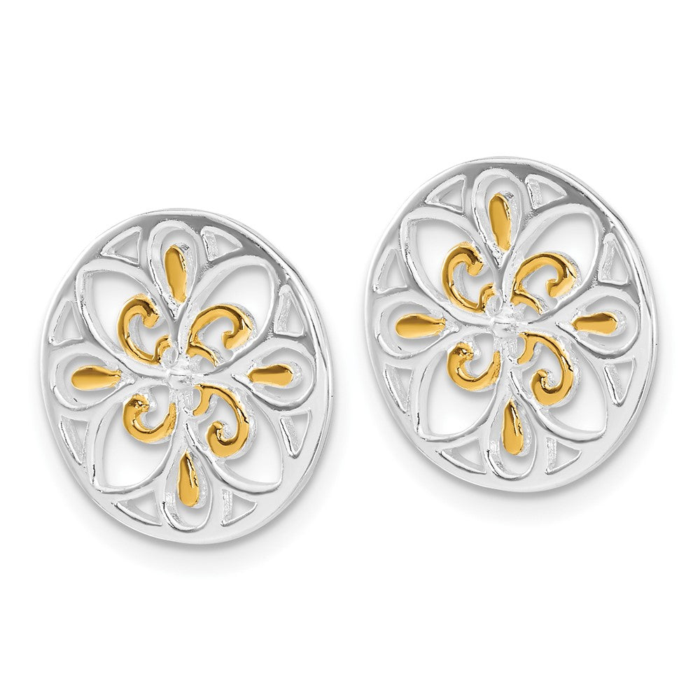 Sterling Silver Gold-tone Earring Enhancers