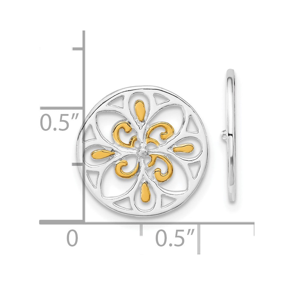 Sterling Silver Gold-tone Earring Enhancers