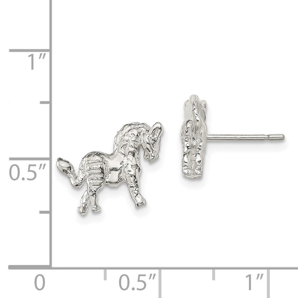 Sterling Silver Horse Mini Earrings