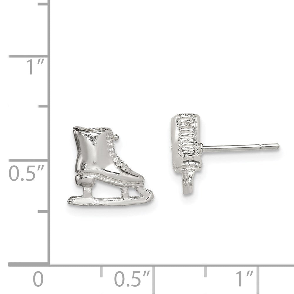 Sterling Silver Ice Skate Mini Earrings