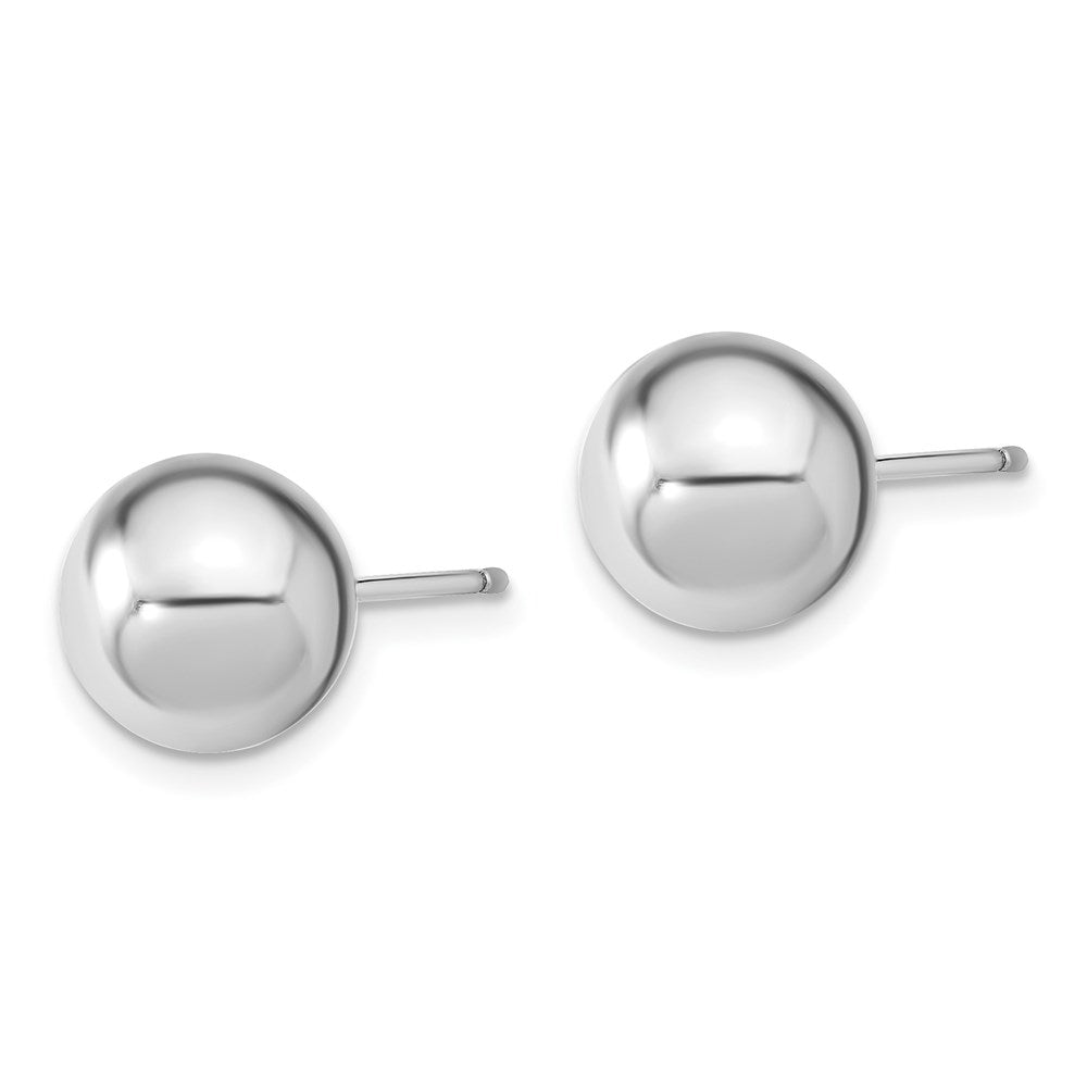 Set of Three 10mm to 11mm Rhodium-plated Sterling Silver, White and Grey Imitation Shell Pearl Earrings