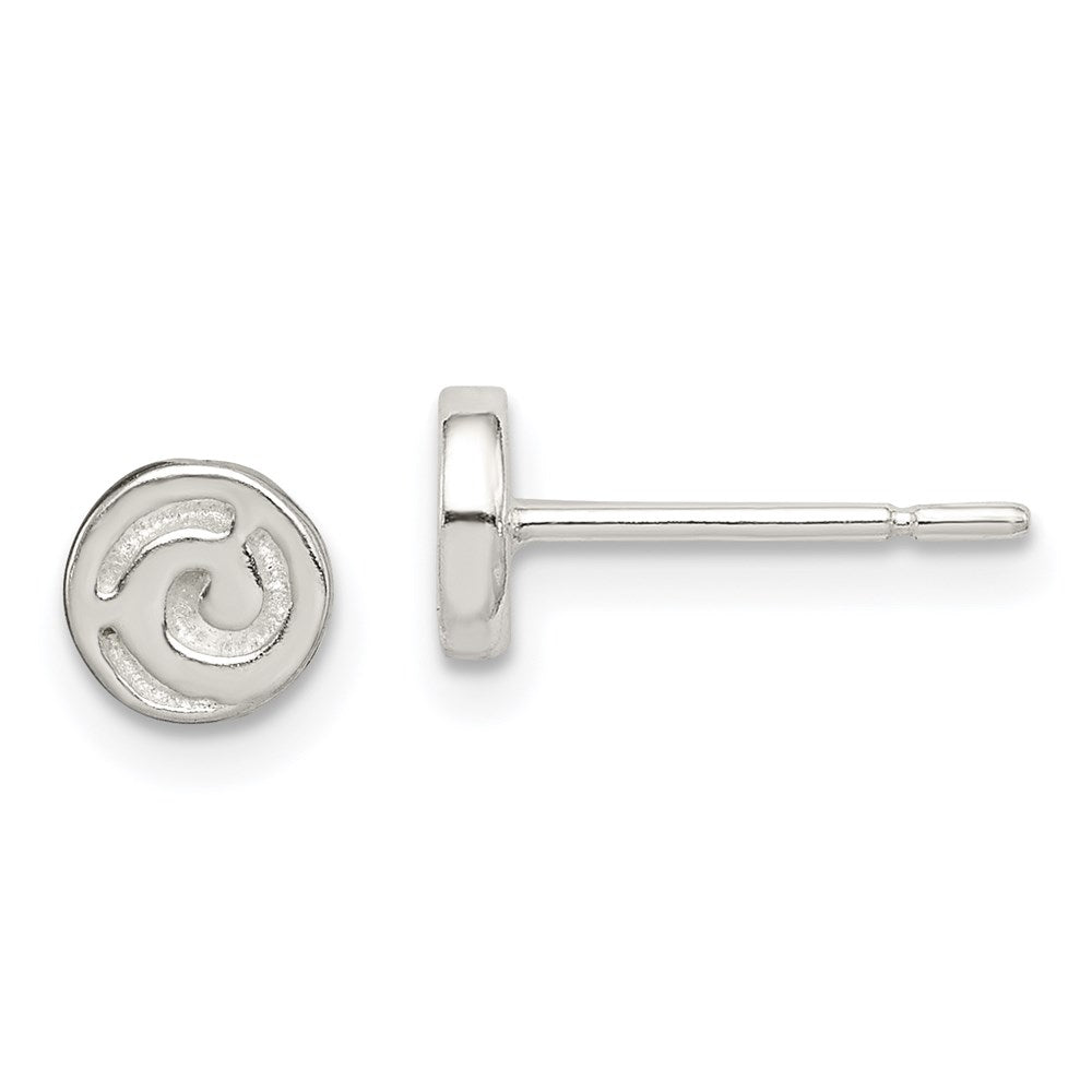 Sterling Silver Swirl Post Earrings