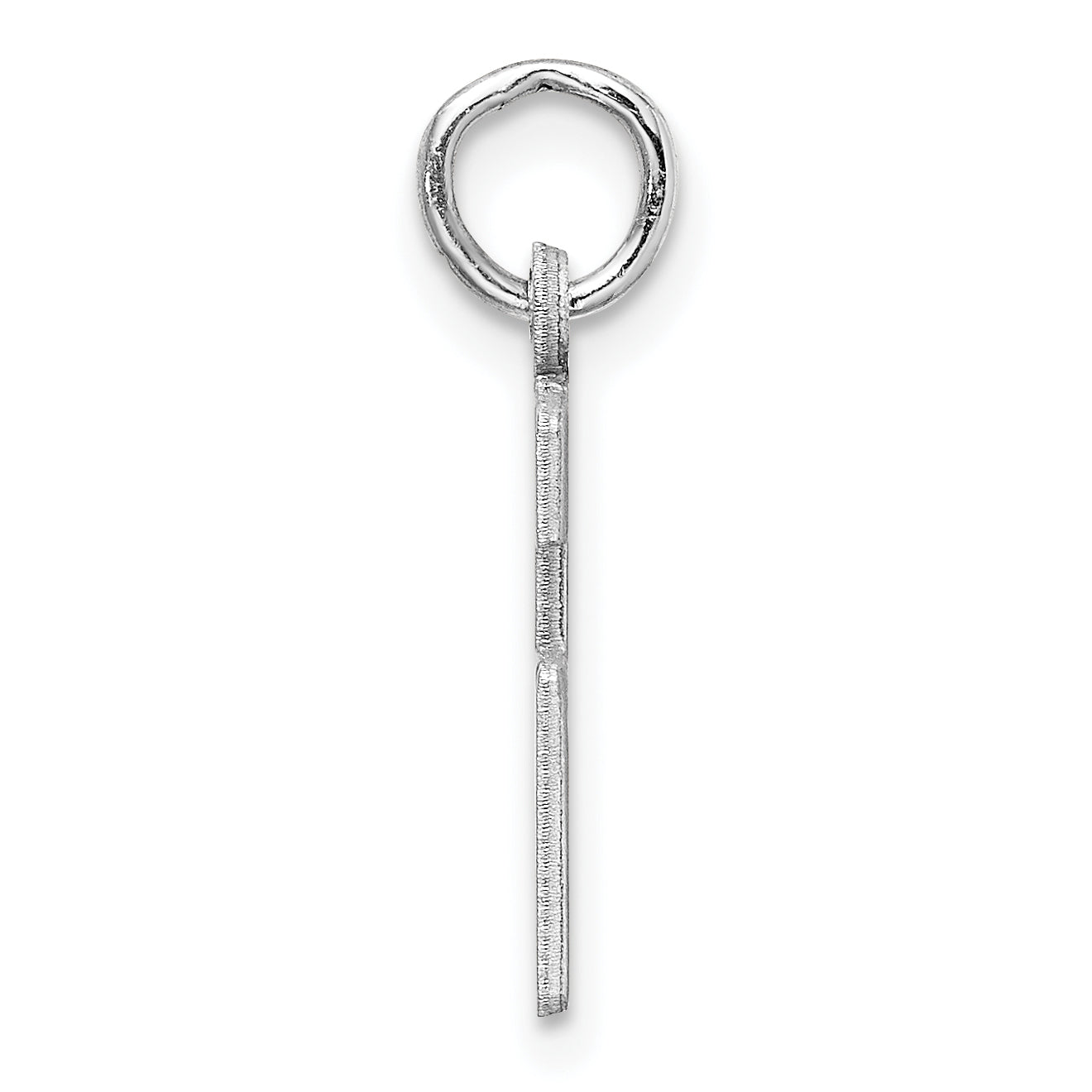 Sterling Silver/Rhodium-plated Elongated Number 26 Charm