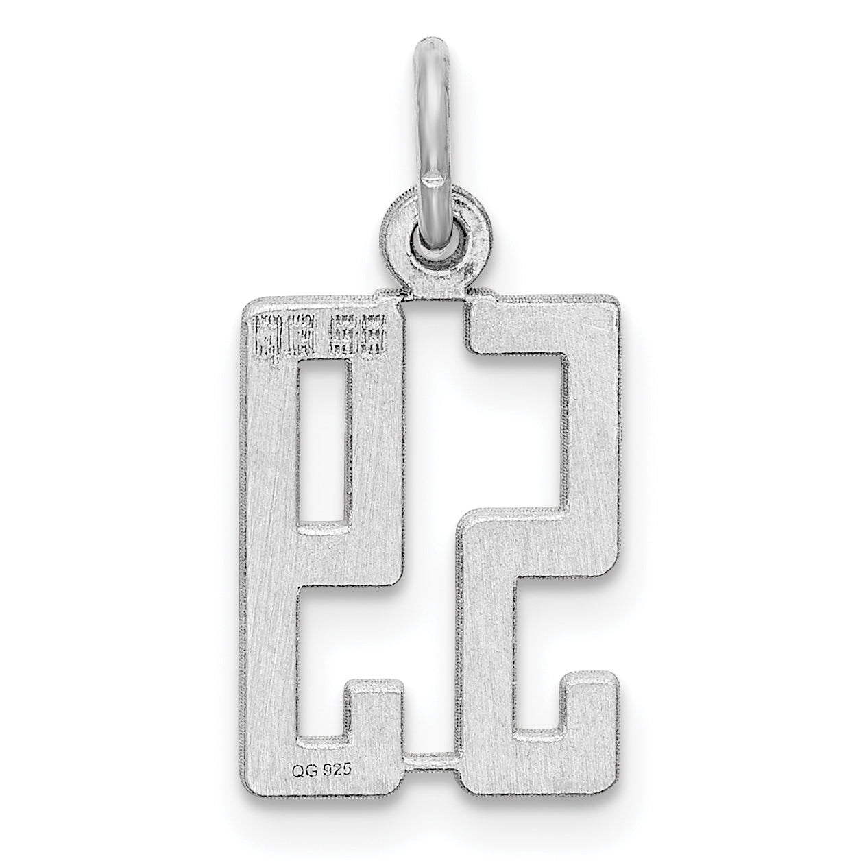 Sterling Silver/Rhodium-plated Elongated Number 59 Charm