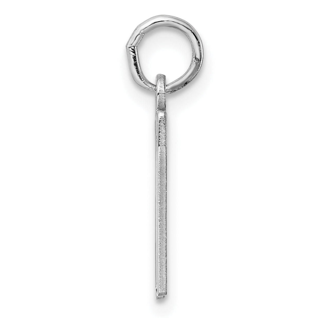 Sterling Silver/Rhodium-plated Elongated Number 77 Charm