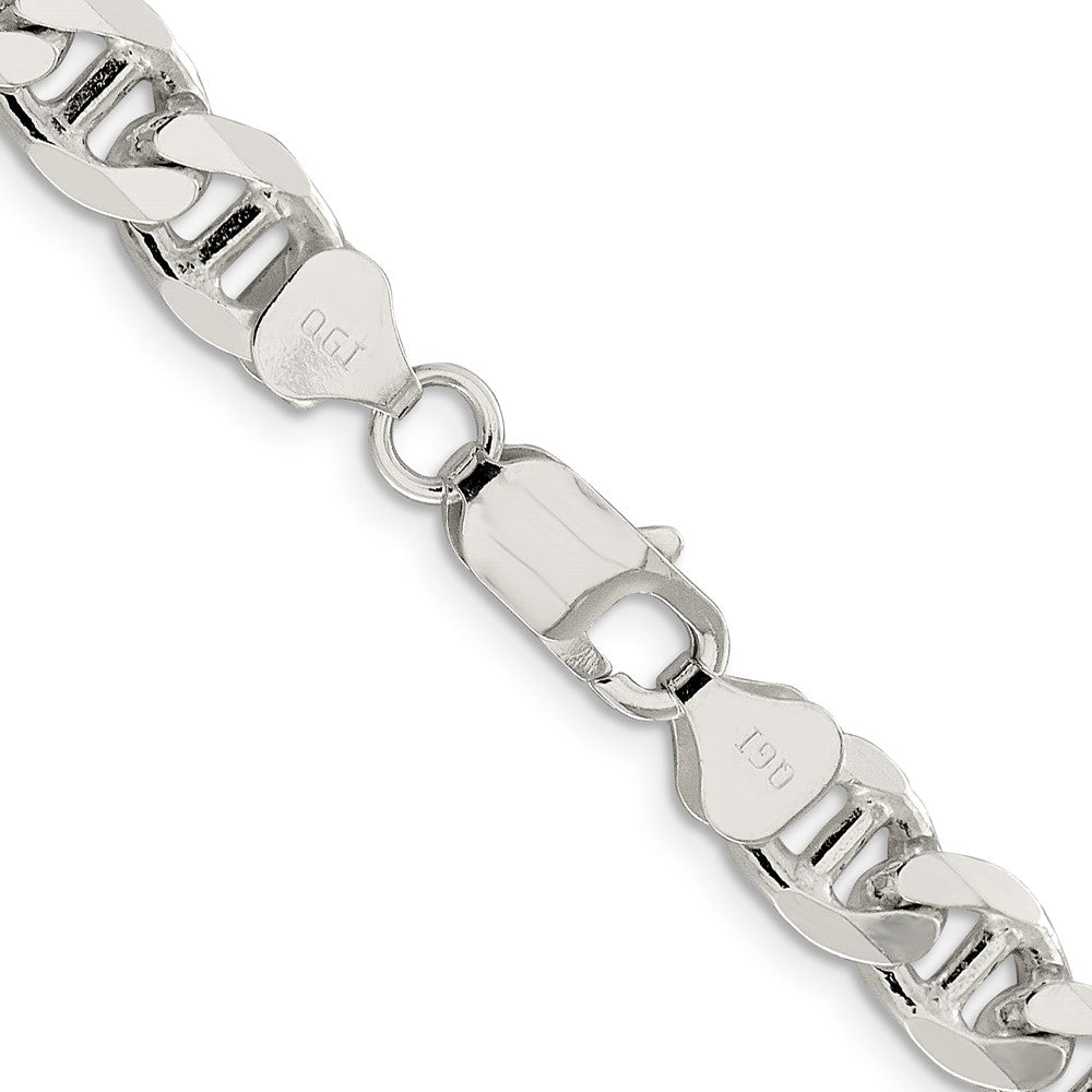 Sterling Silver 8.25mm D/C Flat Anchor Curb Chain