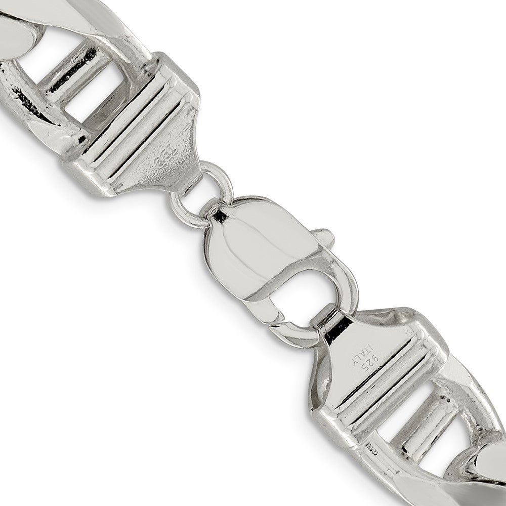 Sterling Silver 13.5mm D/C Flat Anchor Curb Chain