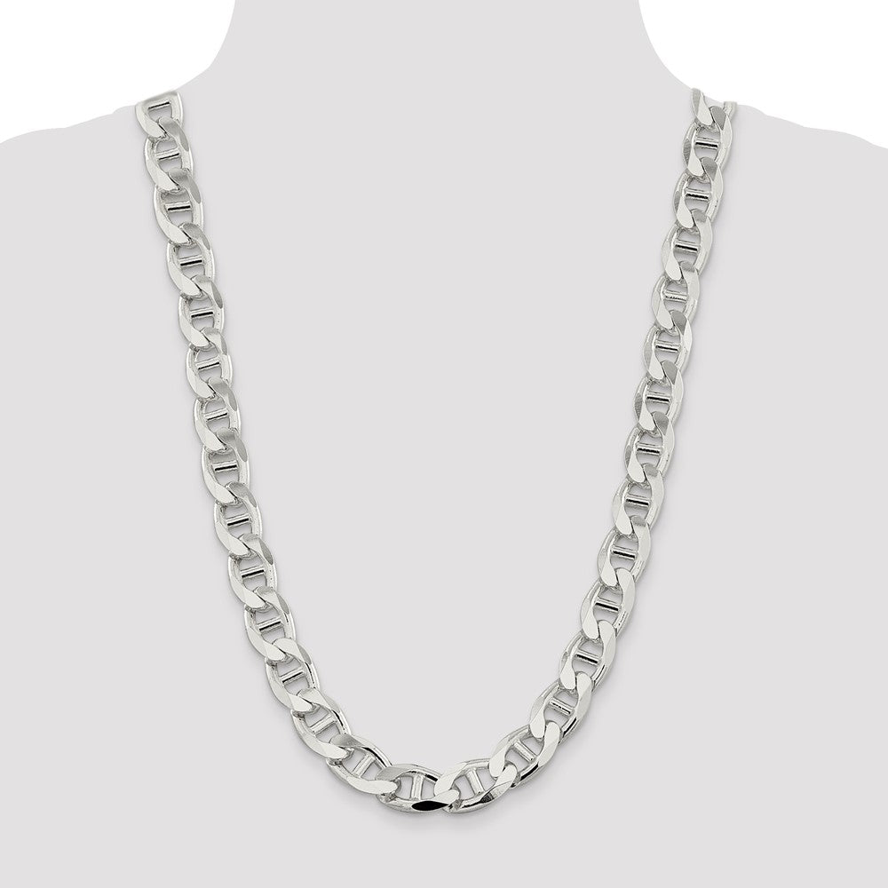 Sterling Silver 13.5mm D/C Flat Anchor Curb Chain