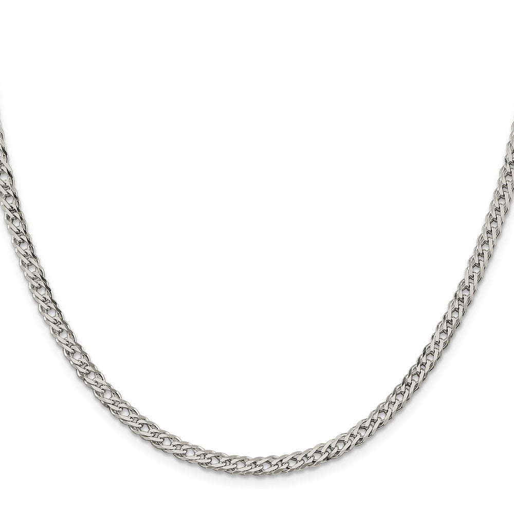 Sterling Silver 4.25mm 6 Side D/C Flat Double Curb Chain