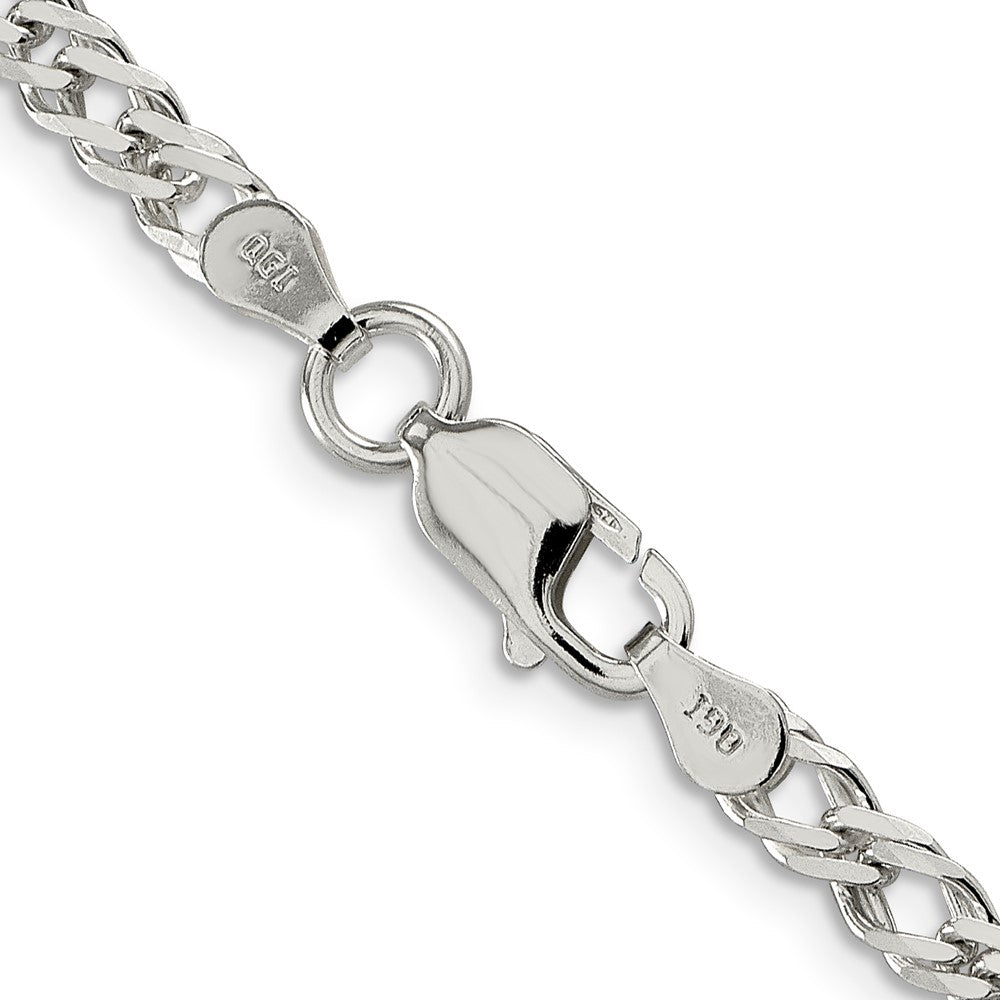 Sterling Silver 4.25mm 6 Side D/C Flat Double Curb Chain