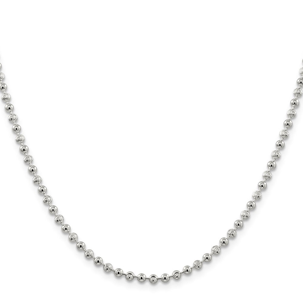 Sterling Silver 3mm Fancy Beaded Chain