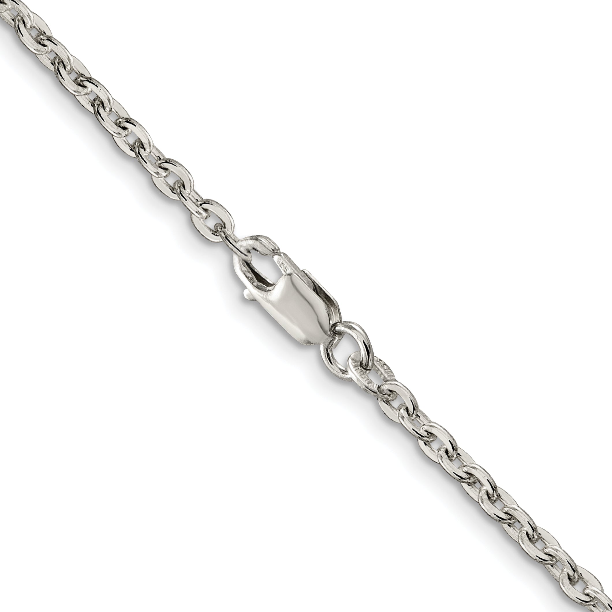 Sterling Silver 2.75mm Flat Link Cable Chain