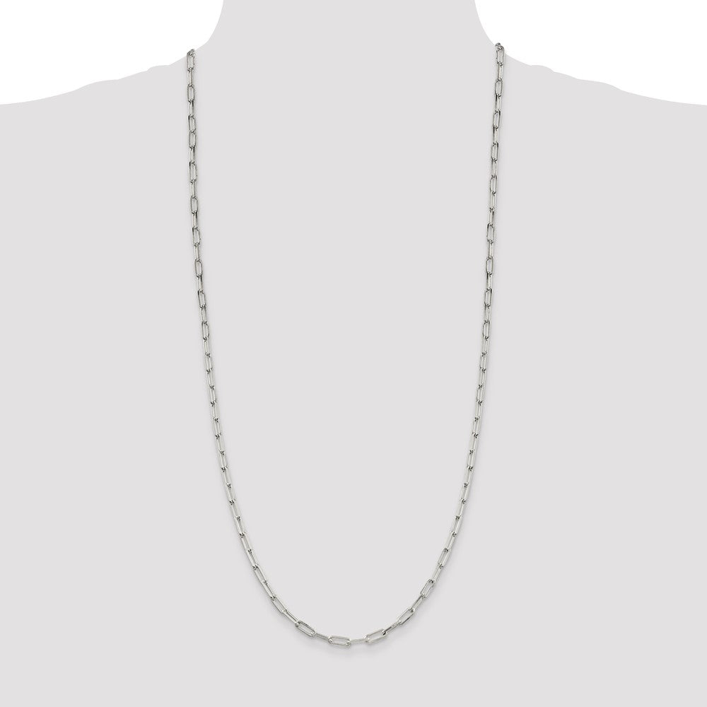 Sterling Silver 4.25mm Elongated Open Link Chain