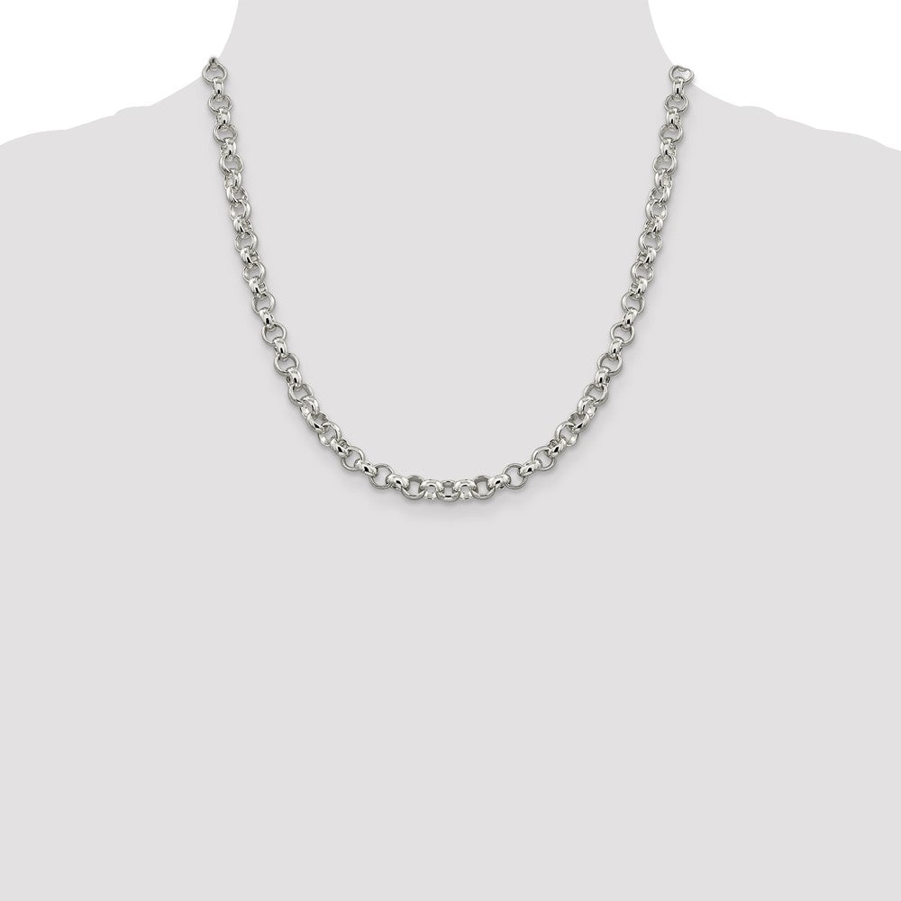 Sterling Silver 6.75mm Rolo Chain