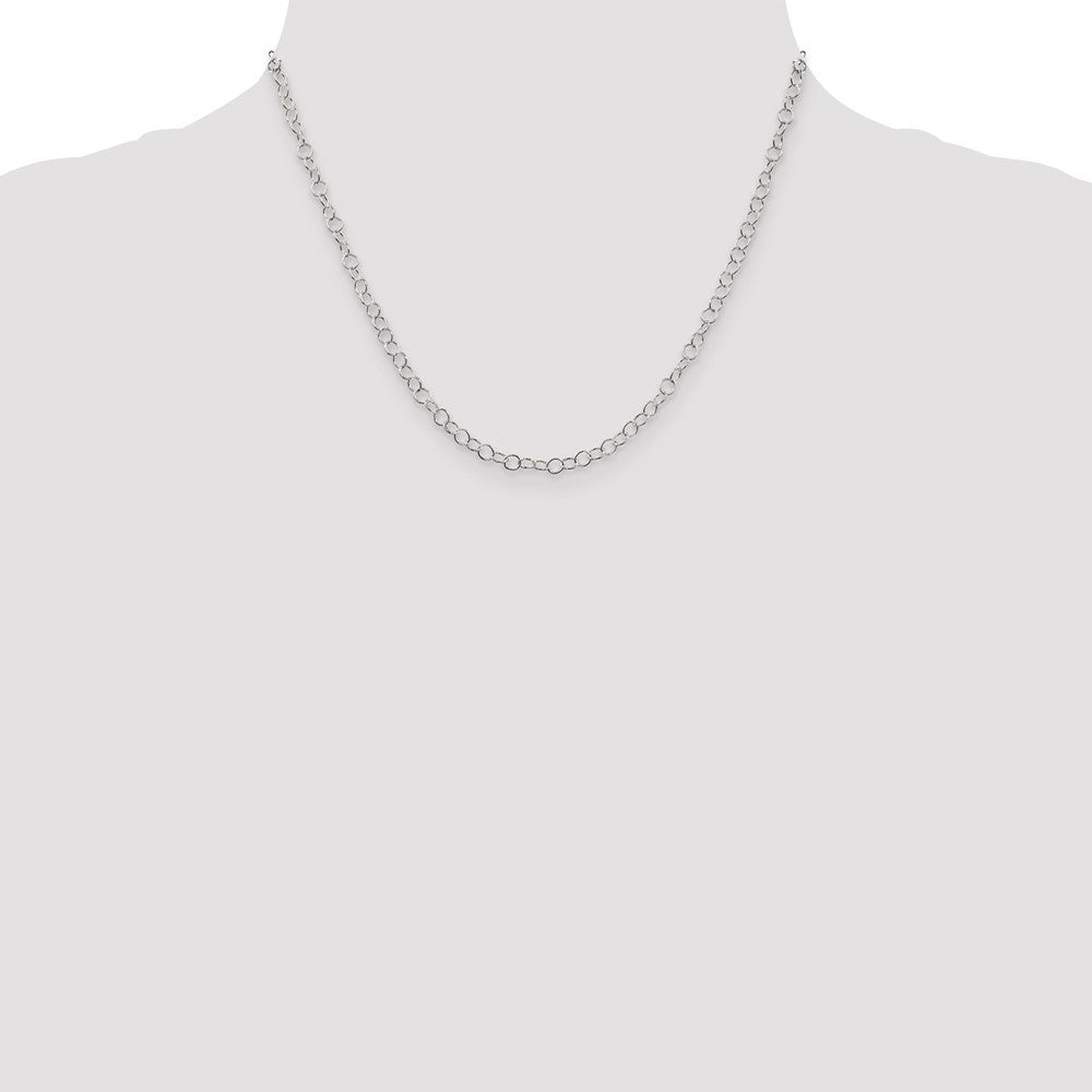 Sterling Silver 3.5mm Fancy Cable Chain