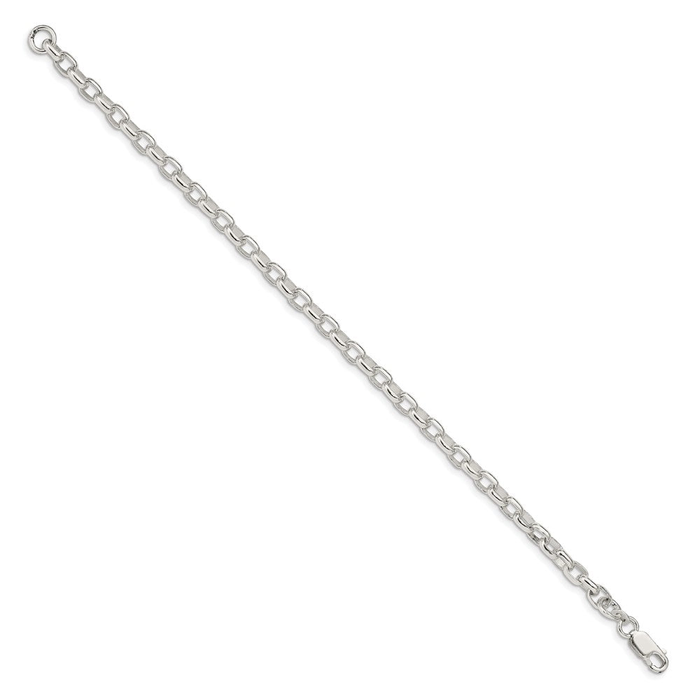 Sterling Silver 4.4mm Oval Fancy Rolo Chain