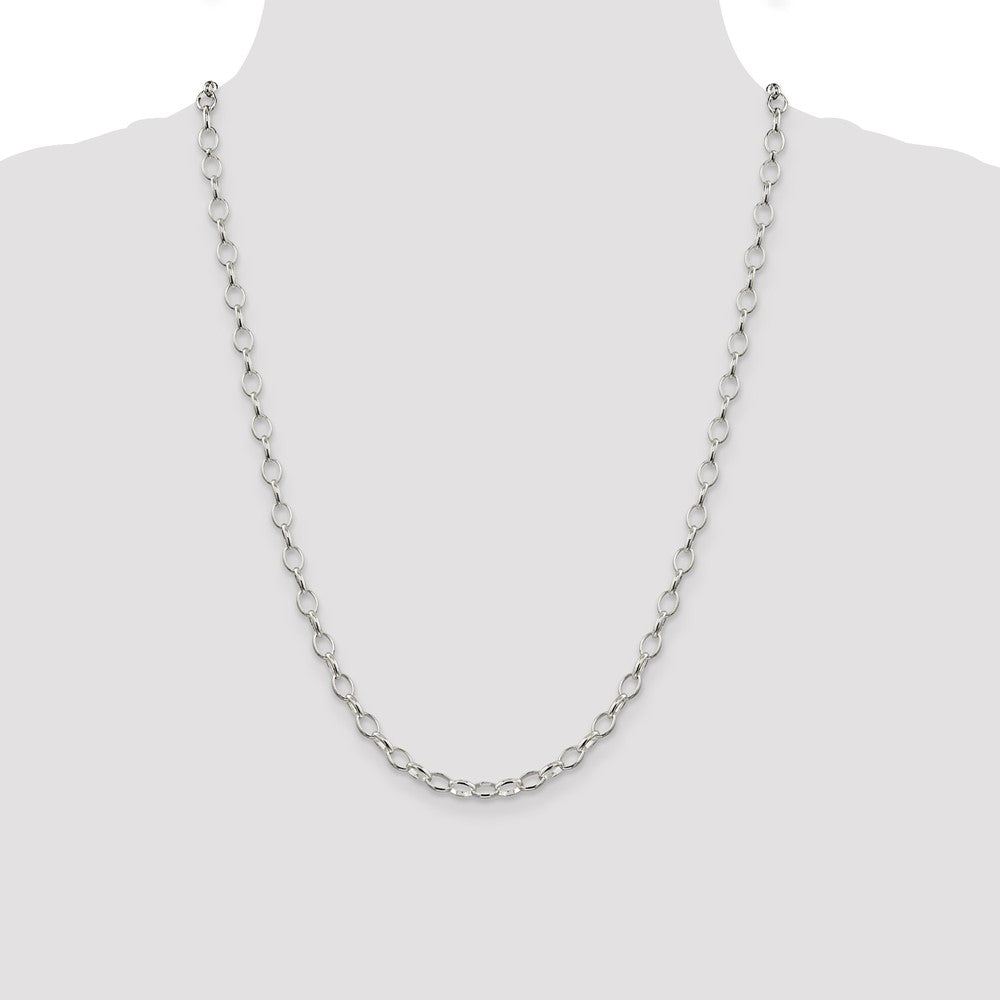 Sterling Silver 5mm Fancy Rolo Chain